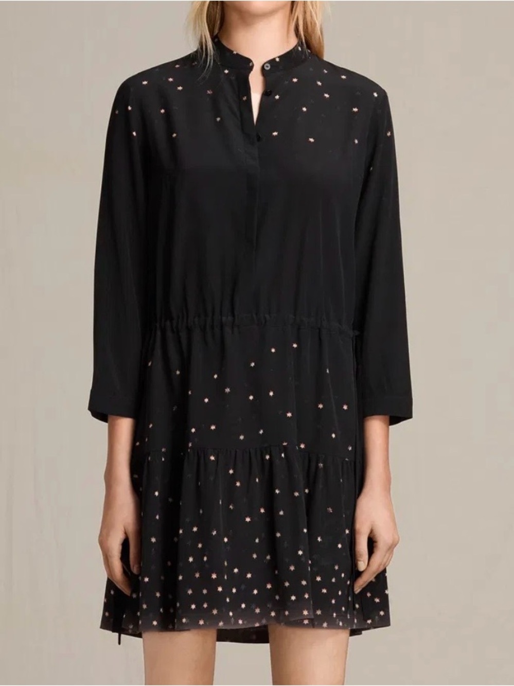 All Saints Lin Estrella Silk Dress Size 4 ⭐️